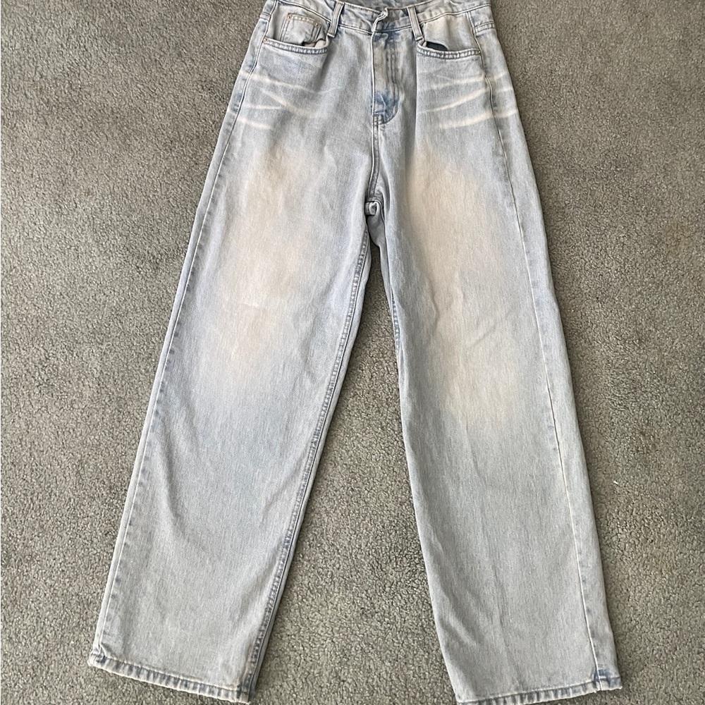 Light Blue Wide Leg Jeans